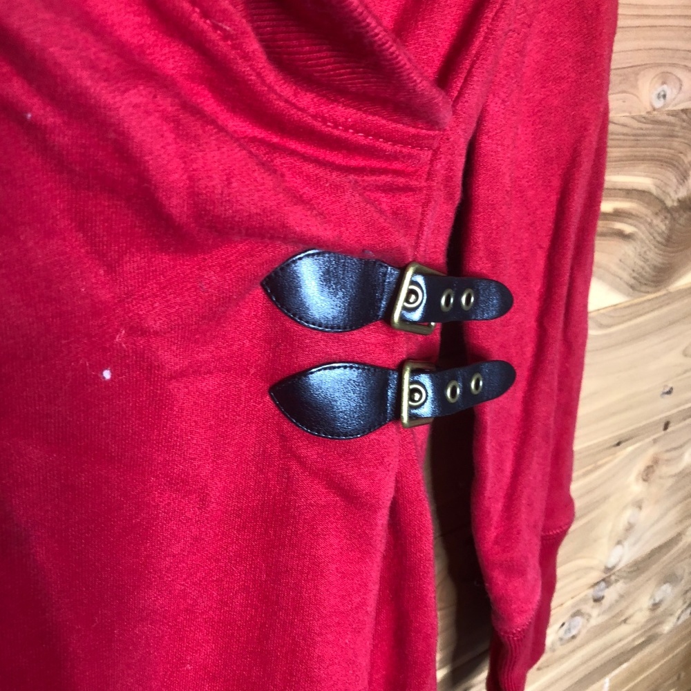 LRL Ralph Lauren Red V-Neck Sweater Dress M - Picture 3 of 6
